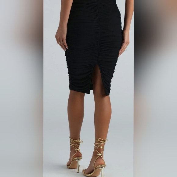 High-Rise Mesh Midi Skirt - Picture 4 of 5